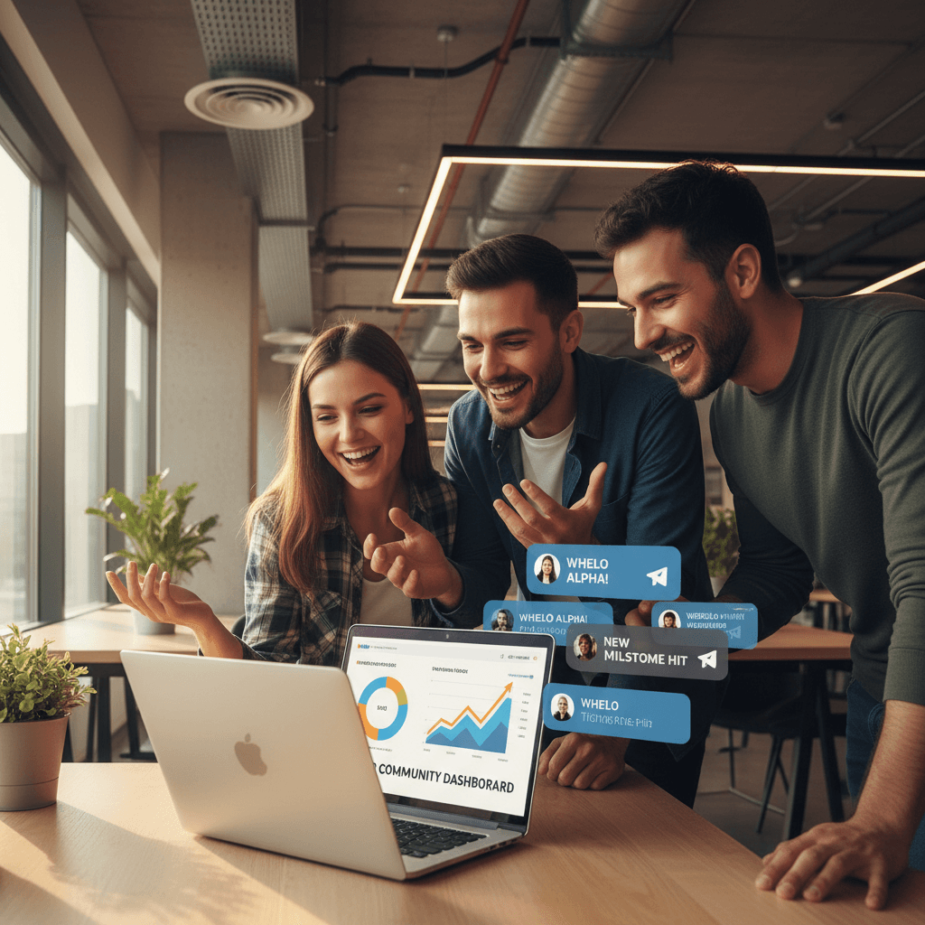 Community members monitoring WHEELO growth together